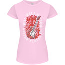 Here Comes the Guitar Player Guitarist Womens Petite Cut T-Shirt Light Pink