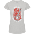 Here Comes the Guitar Player Guitarist Womens Petite Cut T-Shirt Sports Grey