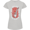 Here Comes the Guitar Player Guitarist Womens Petite Cut T-Shirt Sports Grey