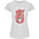 Here Comes the Guitar Player Guitarist Womens Petite Cut T-Shirt White
