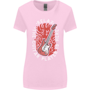 Here Comes the Guitar Player Guitarist Womens Wider Cut T-Shirt Light Pink