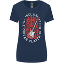 Here Comes the Guitar Player Guitarist Womens Wider Cut T-Shirt Navy Blue