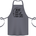 Here Fishy Fishy Funny Fishing Fisherman Cotton Apron 100% Organic Steel