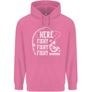 Here Fishy Fishy Funny Fishing Fisherman Mens 80% Cotton Hoodie Azelea