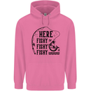 Here Fishy Fishy Funny Fishing Fisherman Mens 80% Cotton Hoodie Azelea