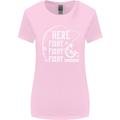 Here Fishy Fishy Funny Fishing Fisherman Womens Wider Cut T-Shirt Light Pink