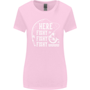 Here Fishy Fishy Funny Fishing Fisherman Womens Wider Cut T-Shirt Light Pink
