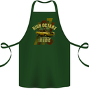 High Octane Ride 1971 Muscle Car Cotton Apron 100% Organic Forest Green