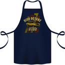 High Octane Ride 1971 Muscle Car Cotton Apron 100% Organic Navy Blue