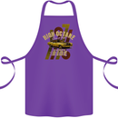 High Octane Ride 1971 Muscle Car Cotton Apron 100% Organic Purple