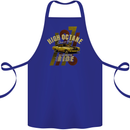 High Octane Ride 1971 Muscle Car Cotton Apron 100% Organic Royal Blue