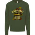 High Octane Ride 1971 Muscle Car Kids Sweatshirt Jumper Forest Green