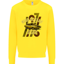 High Octane Ride 1971 Muscle Car Kids Sweatshirt Jumper Yellow