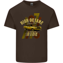 High Octane Ride 1971 Muscle Car Kids T-Shirt Childrens Chocolate