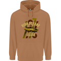 High Octane Ride 1971 Muscle Car Mens 80% Cotton Hoodie Caramel Latte