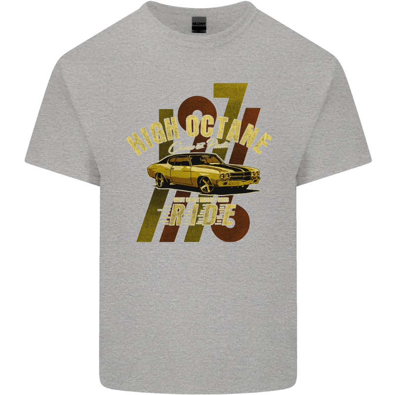 High Octane Ride 1971 Muscle Car Mens Cotton T-Shirt Tee Top Sports Grey