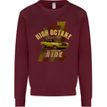 High Octane Ride 1971 Muscle Car Mens Sweatshirt Jumper Maroon
