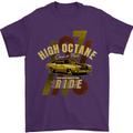 High Octane Ride 1971 Muscle Car Mens T-Shirt Cotton Gildan Purple