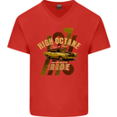 High Octane Ride 1971 Muscle Car Mens V-Neck Cotton T-Shirt Red