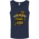 High Octane Ride 1971 Muscle Car Mens Vest Tank Top Navy Blue