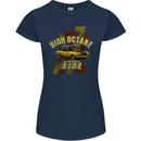 High Octane Ride 1971 Muscle Car Womens Petite Cut T-Shirt Navy Blue