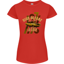 High Octane Ride 1971 Muscle Car Womens Petite Cut T-Shirt Red
