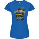High Octane Ride 1971 Muscle Car Womens Petite Cut T-Shirt Royal Blue