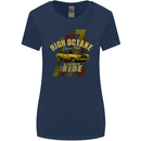 High Octane Ride 1971 Muscle Car Womens Wider Cut T-Shirt Navy Blue