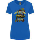 High Octane Ride 1971 Muscle Car Womens Wider Cut T-Shirt Royal Blue
