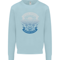 High Speed Junkies Biker Mortorcycle Kids Sweatshirt Jumper Light Blue