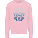 High Speed Junkies Biker Mortorcycle Kids Sweatshirt Jumper Light Pink