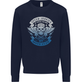 High Speed Junkies Biker Mortorcycle Kids Sweatshirt Jumper Navy Blue