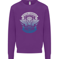 High Speed Junkies Biker Mortorcycle Kids Sweatshirt Jumper Purple