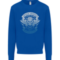High Speed Junkies Biker Mortorcycle Kids Sweatshirt Jumper Royal Blue