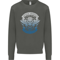 High Speed Junkies Biker Mortorcycle Kids Sweatshirt Jumper Storm Grey