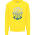 High Speed Junkies Biker Mortorcycle Kids Sweatshirt Jumper Yellow