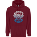 High Speed Junkies Biker Mortorcycle Mens 80% Cotton Hoodie Maroon
