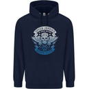 High Speed Junkies Biker Mortorcycle Mens 80% Cotton Hoodie Navy Blue