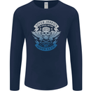High Speed Junkies Biker Mortorcycle Mens Long Sleeve T-Shirt Navy Blue