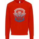 High Speed Junkies Biker Mortorcycle Mens Sweatshirt Jumper Bright Red