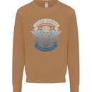 High Speed Junkies Biker Mortorcycle Mens Sweatshirt Jumper Caramel Latte