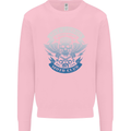 High Speed Junkies Biker Mortorcycle Mens Sweatshirt Jumper Light Pink