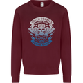 High Speed Junkies Biker Mortorcycle Mens Sweatshirt Jumper Maroon