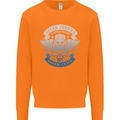 High Speed Junkies Biker Mortorcycle Mens Sweatshirt Jumper Orange