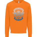 High Speed Junkies Biker Mortorcycle Mens Sweatshirt Jumper Orange
