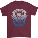 High Speed Junkies Biker Mortorcycle Mens T-Shirt Cotton Gildan Maroon