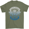 High Speed Junkies Biker Mortorcycle Mens T-Shirt Cotton Gildan Military Green