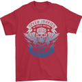 High Speed Junkies Biker Mortorcycle Mens T-Shirt Cotton Gildan Red