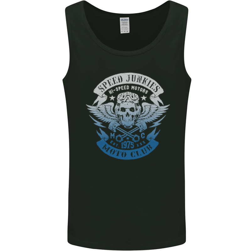 High Speed Junkies Biker Mortorcycle Mens Vest Tank Top Black