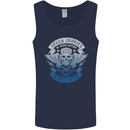 High Speed Junkies Biker Mortorcycle Mens Vest Tank Top Navy Blue